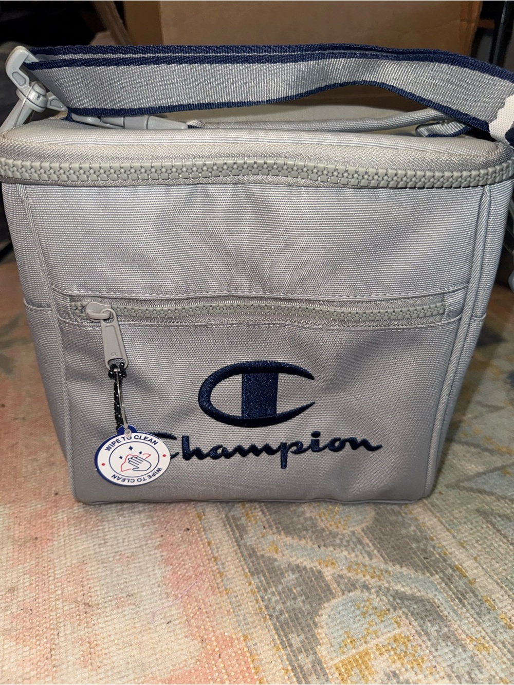 Champion Gray and Navy Toiletry / Lunch Bag